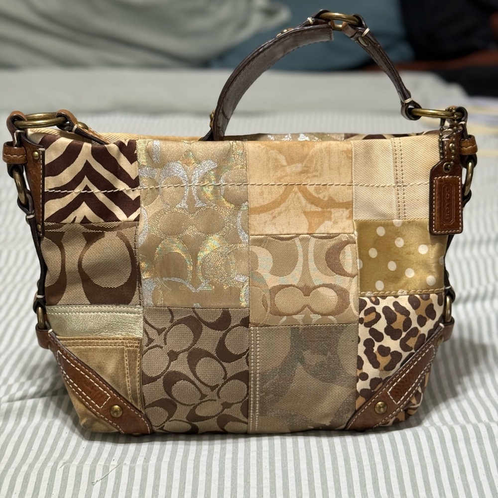 Y2K Coach Patchwork Shoulder Purse Rare